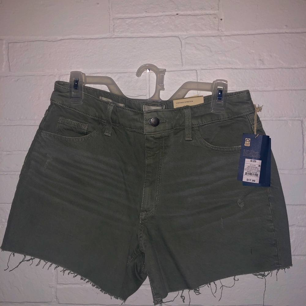 Green Faded Midi Short